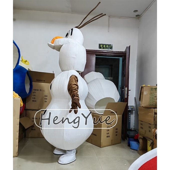 Hengyue Snowman Olaf Mascot Costume Lovely Mascot For Christmas