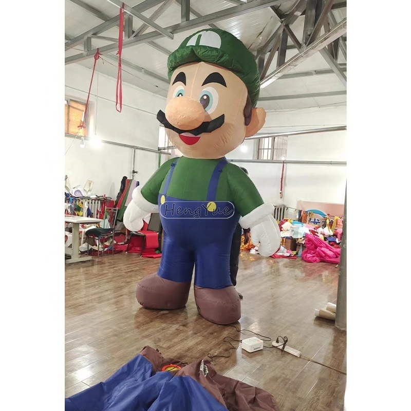 Customize Outdoor Inflatable Mario Brother Model Commercial Cartoon Giant Inflatable Model Luigi Mascot For Business Advertising