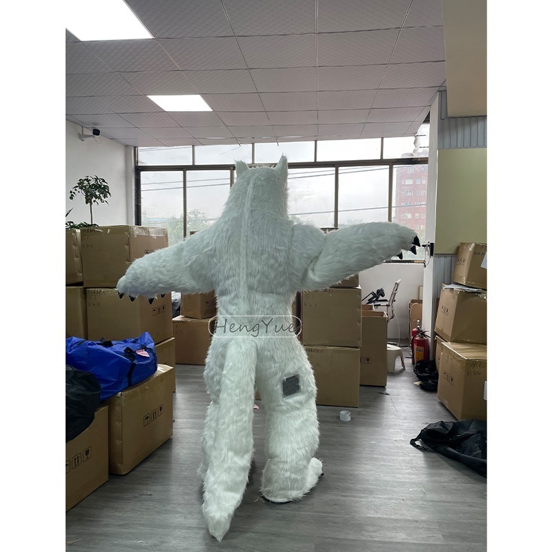 Comercial Advertising Inflatable Mascot Custom 2M\2.6M Furry Wolf Mascot Costume For Party inflatable Plush costume for Adult