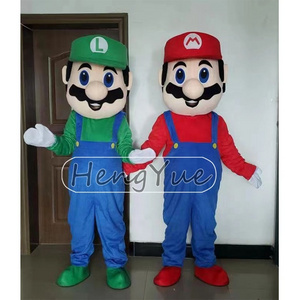 Mario and Luigi mascot costumes Factory Real picture Sonic Mascot Costume Plush Mascot Costume For Adult