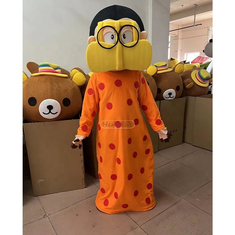 Hengyue Customized Animal Giraffe Mascot Costumes Commercial Party Supplies Halloween Christmas Home Decor Cosplay For Adult