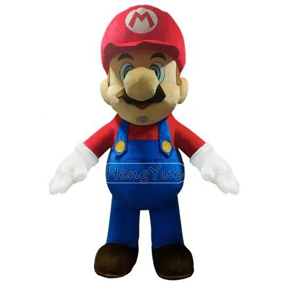 Inflatable Super Mario & Luigi Mascot Costume Customized Cartoon Character  Cosplay Halloween Anime Carnival  Costumes For Adult