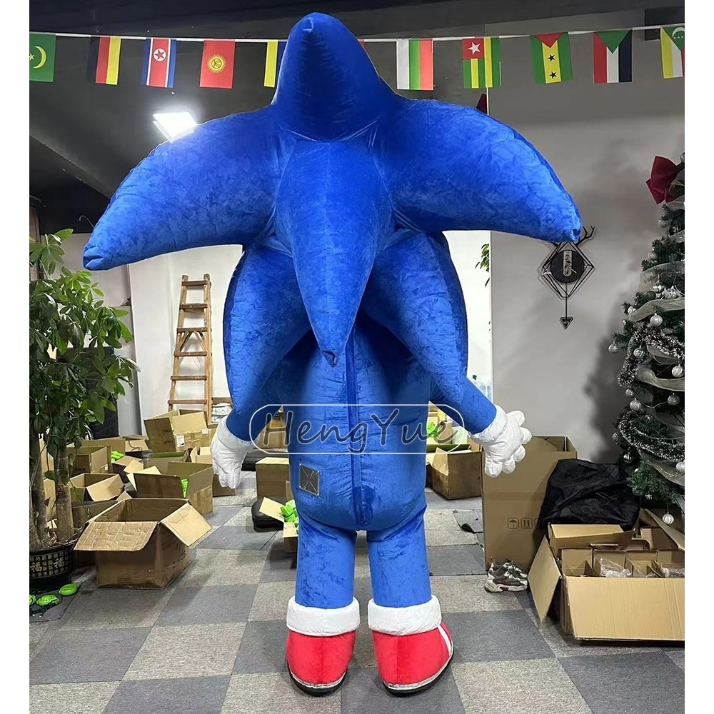 Hot Selling Custom Inflatable Giant Mascot Costume Cool inflatable Sonic Mascot Adult Party Cartoon Cosplay Costume