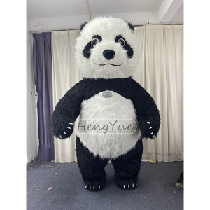 New Customized Giant Outdoor Inflatable Walking Panda Mascot Costume Kawaii Polar Bear Mascot Costume Panda for Adult