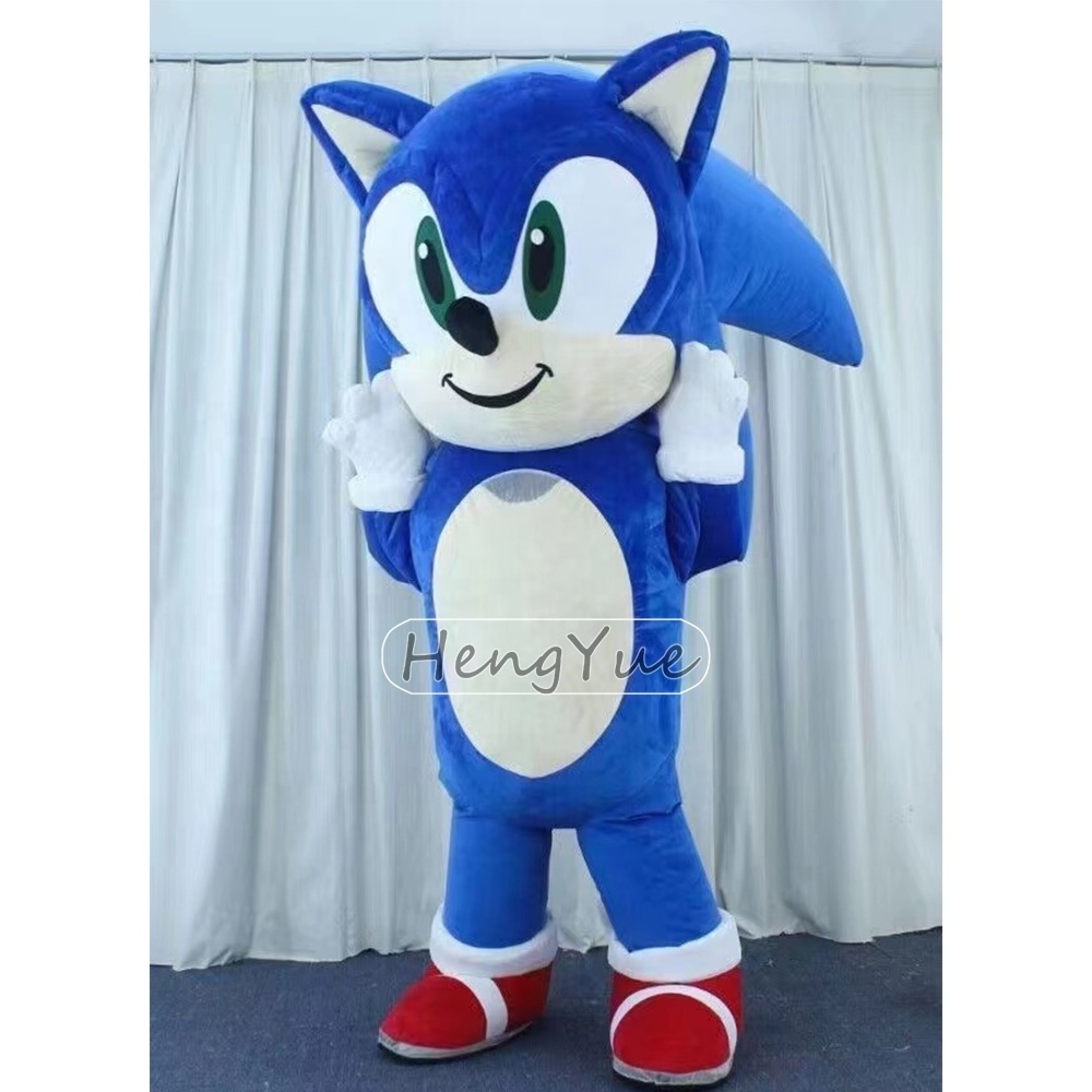 Hot Selling Custom Inflatable Giant Mascot Costume Cool inflatable Sonic Mascot Adult Party Cartoon Cosplay Costume