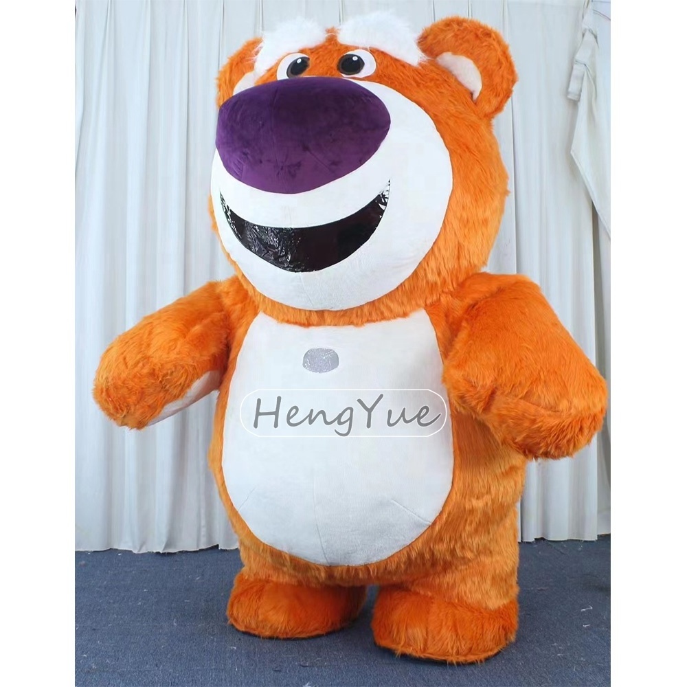 Halloween Cute Cosplay Dress Inflatable Giant Inflatable Brown Masha Bear Walking Mascot Costume for Adult Mascot Costume