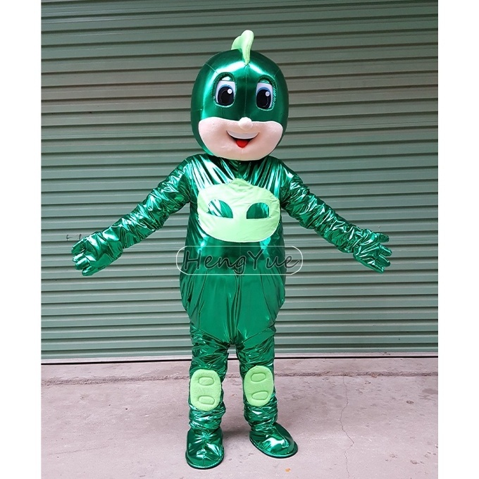 Performance Cartoon Doll Costume Suit Mascot Green Pink Blue Customized Funny Dress Costumes Carnival Party For Advertising