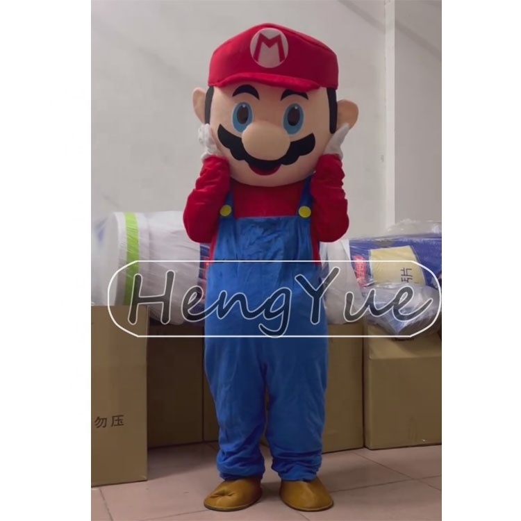 Mario and Luigi mascot costumes Factory Real picture Sonic Mascot Costume Plush Mascot Costume For Adult