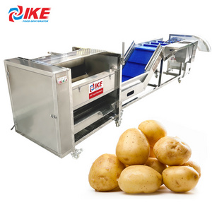 Potato chips peeling and cutting machine industrial potato chips making machine