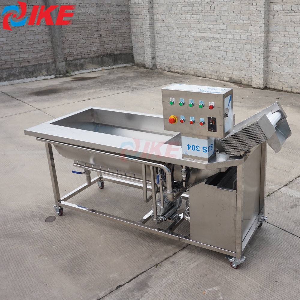 Commercial Food Washing Machine Efficient Clean Mango Stainless Steel Eddy Current Apple Washing Equipment