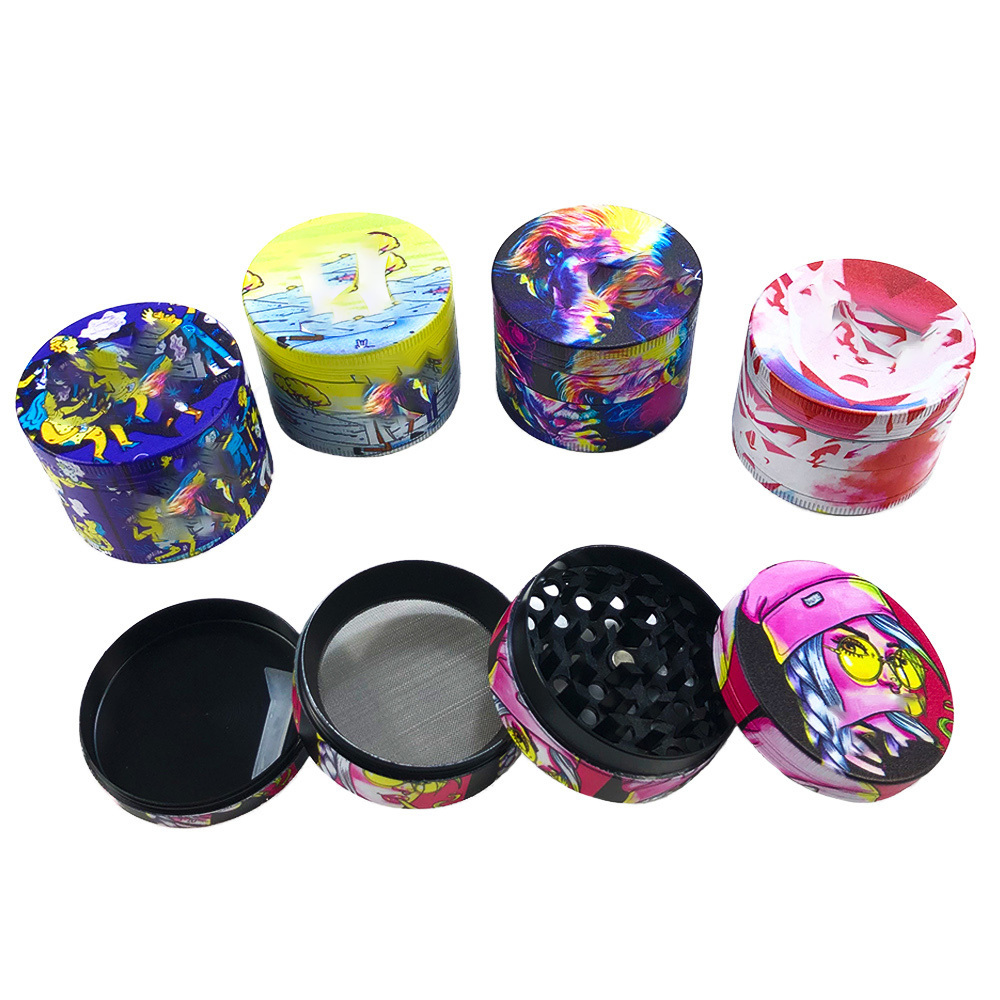 BEYOU Fashion Tobacco Crusher Design 50MM Metal Zinc Alloy Tobacco Grinder Dry Herb Grinder