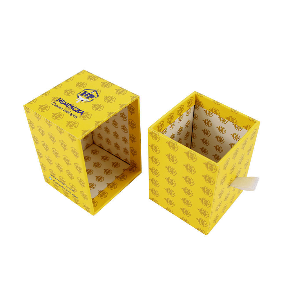 New Design Cardboard Sliding Drawer Box For Oil Herb Flower Packaging Custom Logo Cosmetic 90Ml Mason Glass Jar Paper Boxes