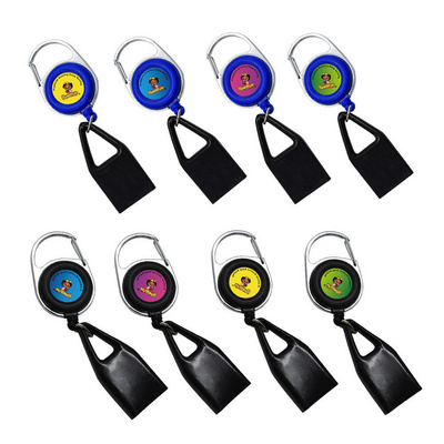 Wholesale Retractable Pull Reel Keychain Lighter Holder Sleeve Clip Smoking Accessories