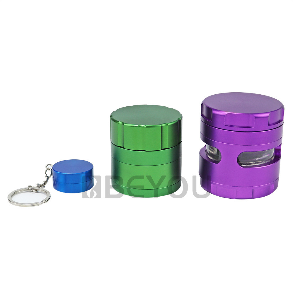 Mini Portable Tobacco Grinders Smoking Accessories 30mm 2 Layer Mini Pendant Cigarette Keychain Herb Grinders