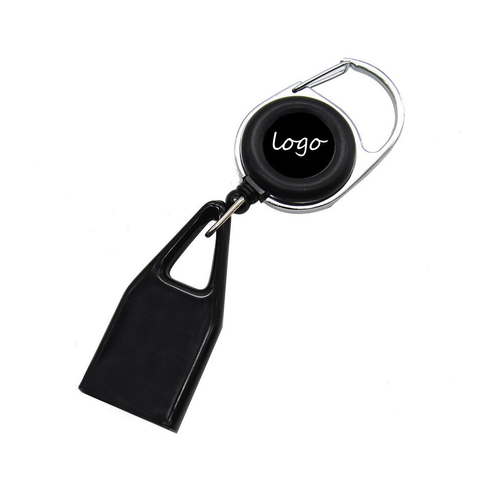 Wholesale Retractable Pull Reel Keychain Lighter Holder Sleeve Clip Smoking Accessories