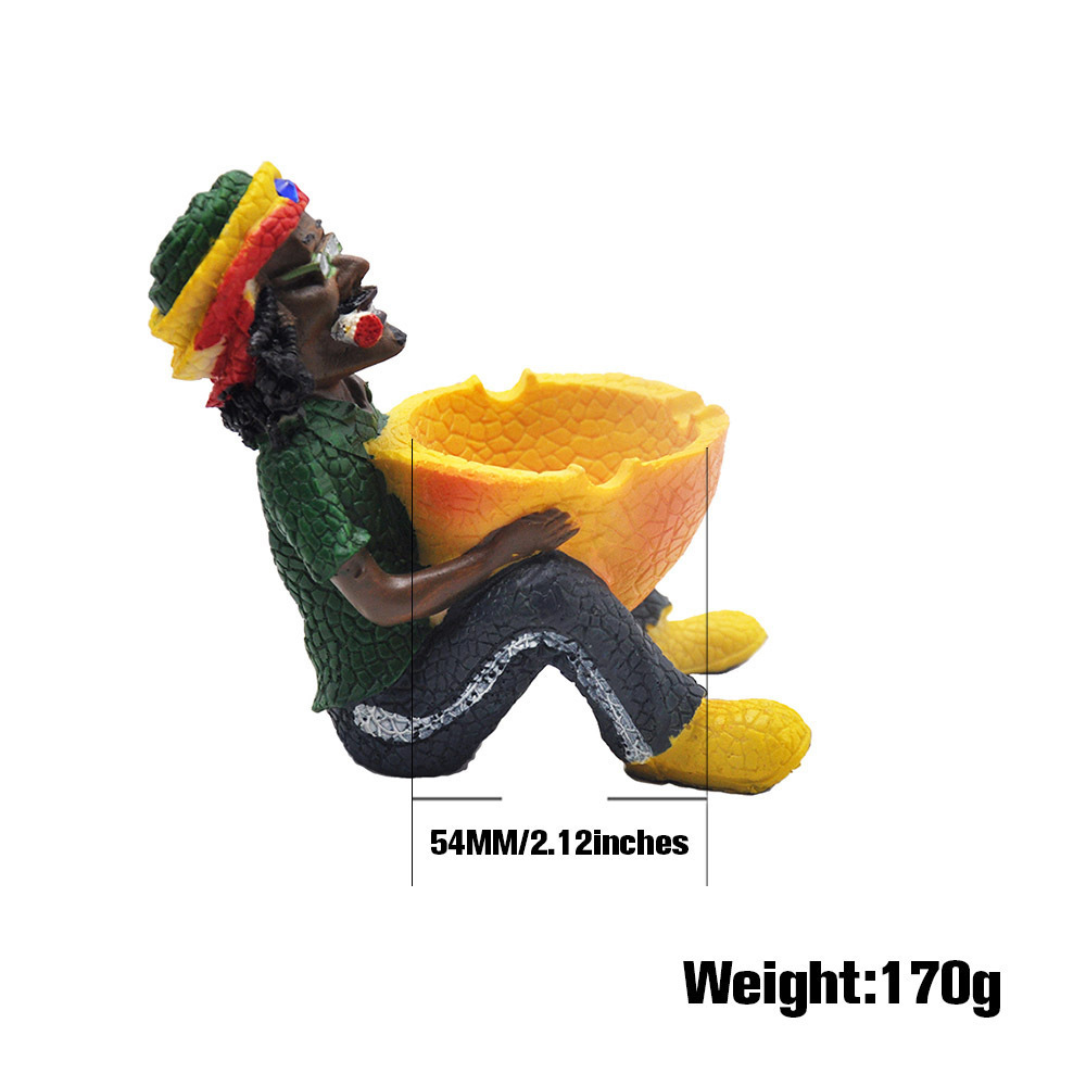 BEYOU Wholesale New Jamaican Bob Smoking Resin Ashtray Outdoor Stand Floor Cigar Ashtray