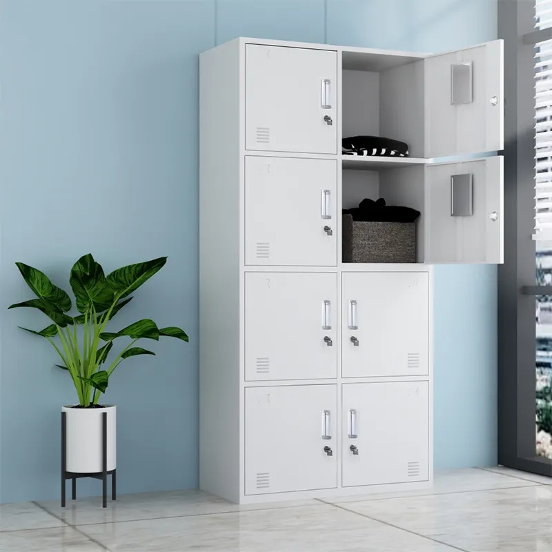 8 door cheap metal storage cabinet with key lock, Steel Cabinets with Locking Door