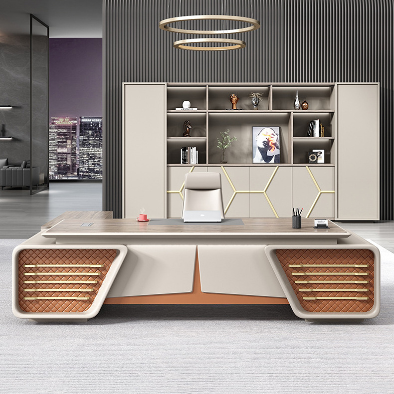 Office furniture luxury CEO executive wooden office table modern furniture