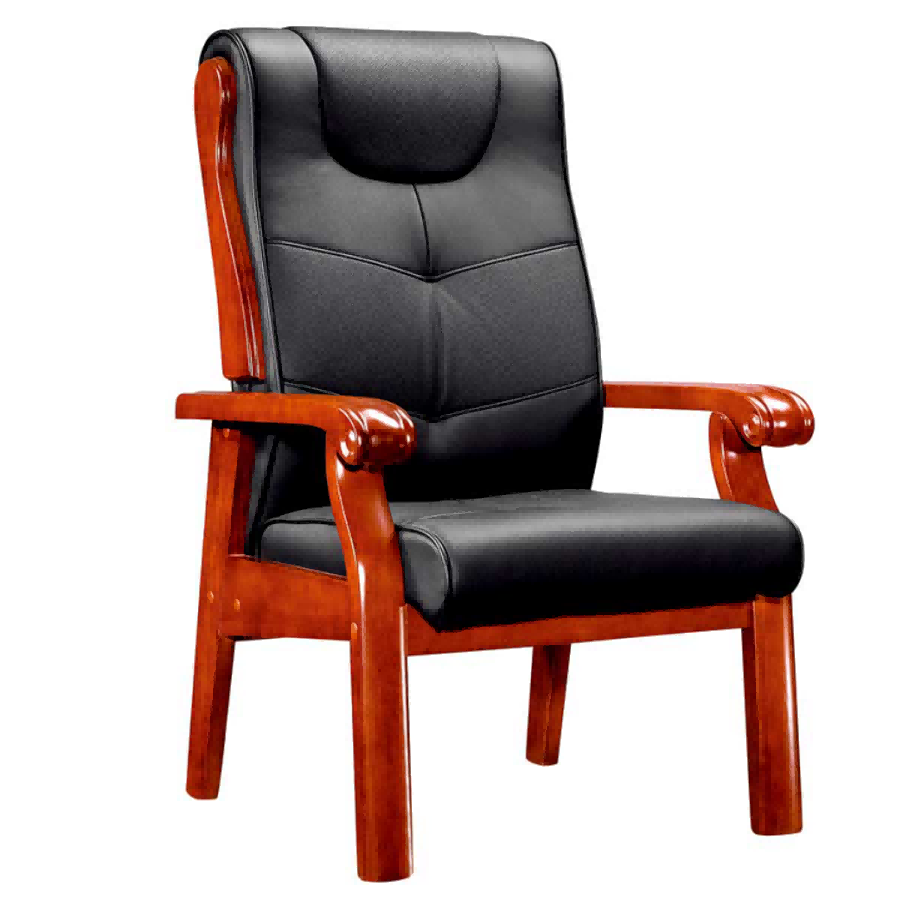 Luxury leather wooden office chairs high back executive office chair