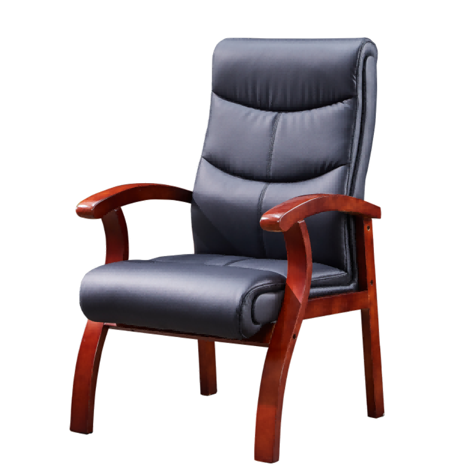 Luxury leather wooden office chairs high back executive office chair