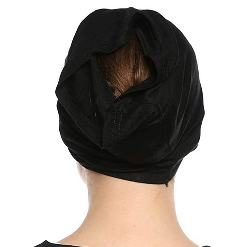 HZO-18065 Bamboo Sleep Cap Neck Gaiter Scarf Tube Cap Sports Headband Hijab Under Cap