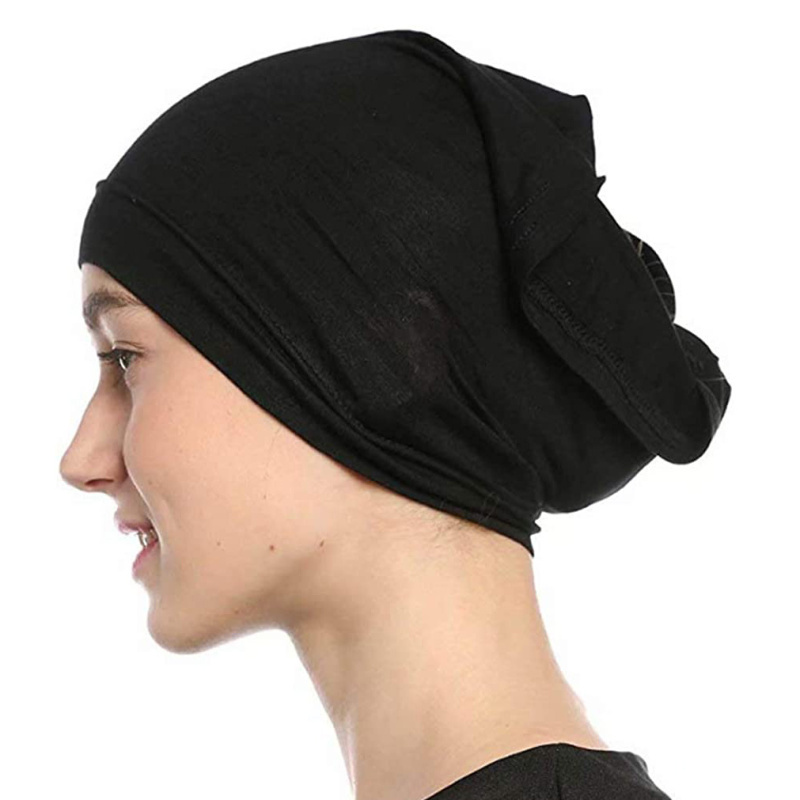 HZO-18065 Bamboo Sleep Cap Neck Gaiter Scarf Tube Cap Sports Headband Hijab Under Cap