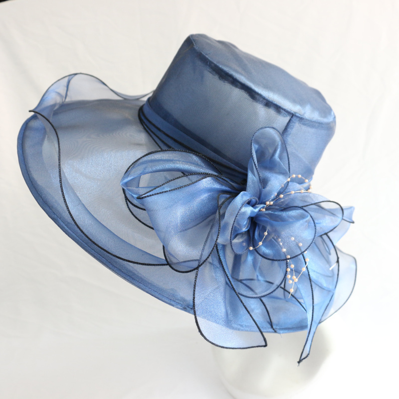 HZM-18225 Womens Kentucky Derby Sun Bonnet Wide Brim Wedding Racing Church Hat