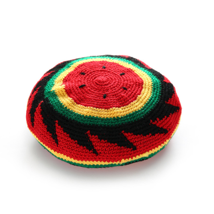 HZM-18162  Rasta Dredlock wig Reggae crochet cap Jamaican Bob Marley Beret Hats