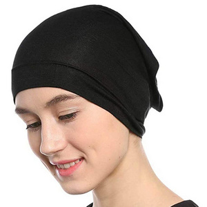 HZO-18065 Bamboo Sleep Cap Neck Gaiter Scarf Tube Cap Sports Headband Hijab Under Cap