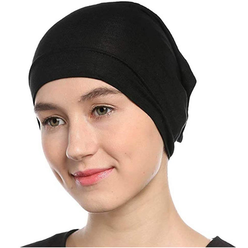 HZO-18065 Bamboo Sleep Cap Neck Gaiter Scarf Tube Cap Sports Headband Hijab Under Cap