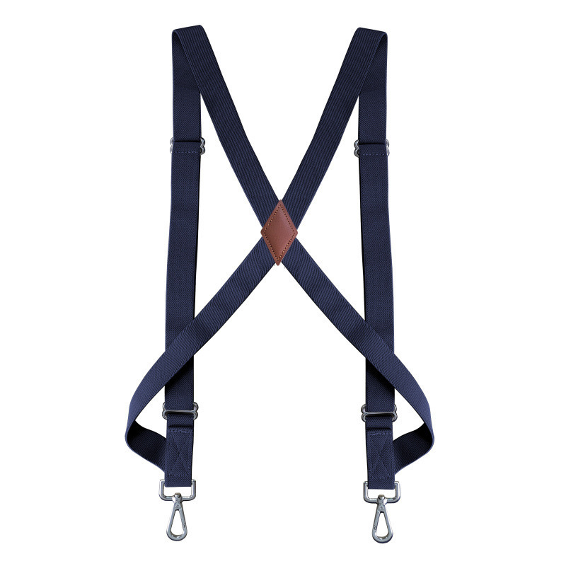 HZO-24022 2.5x125cm Clothing Accessories Adjustable Men's 2 Clip Elastic Wide Straps Outdoor Casual Adult Suspenders