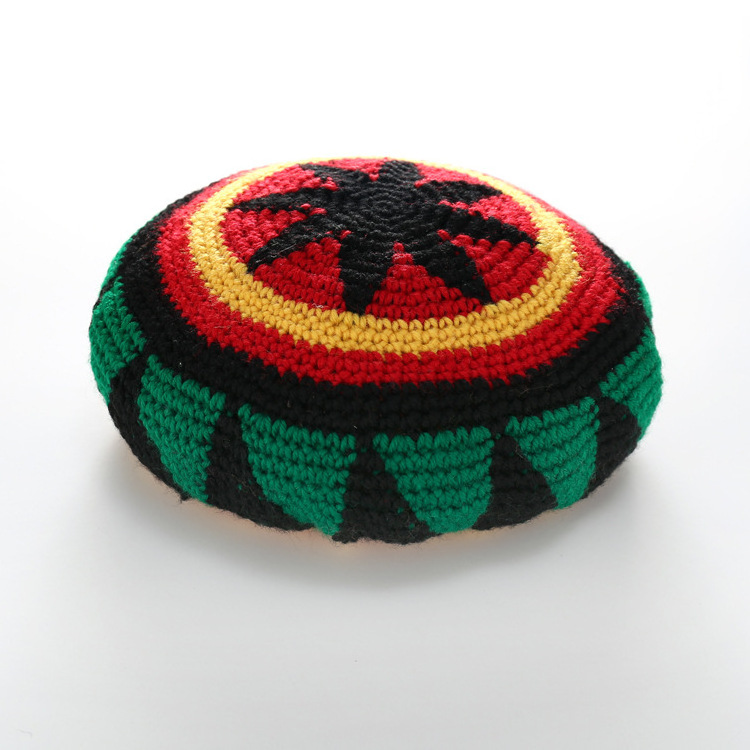 HZM-18162  Rasta Dredlock wig Reggae crochet cap Jamaican Bob Marley Beret Hats