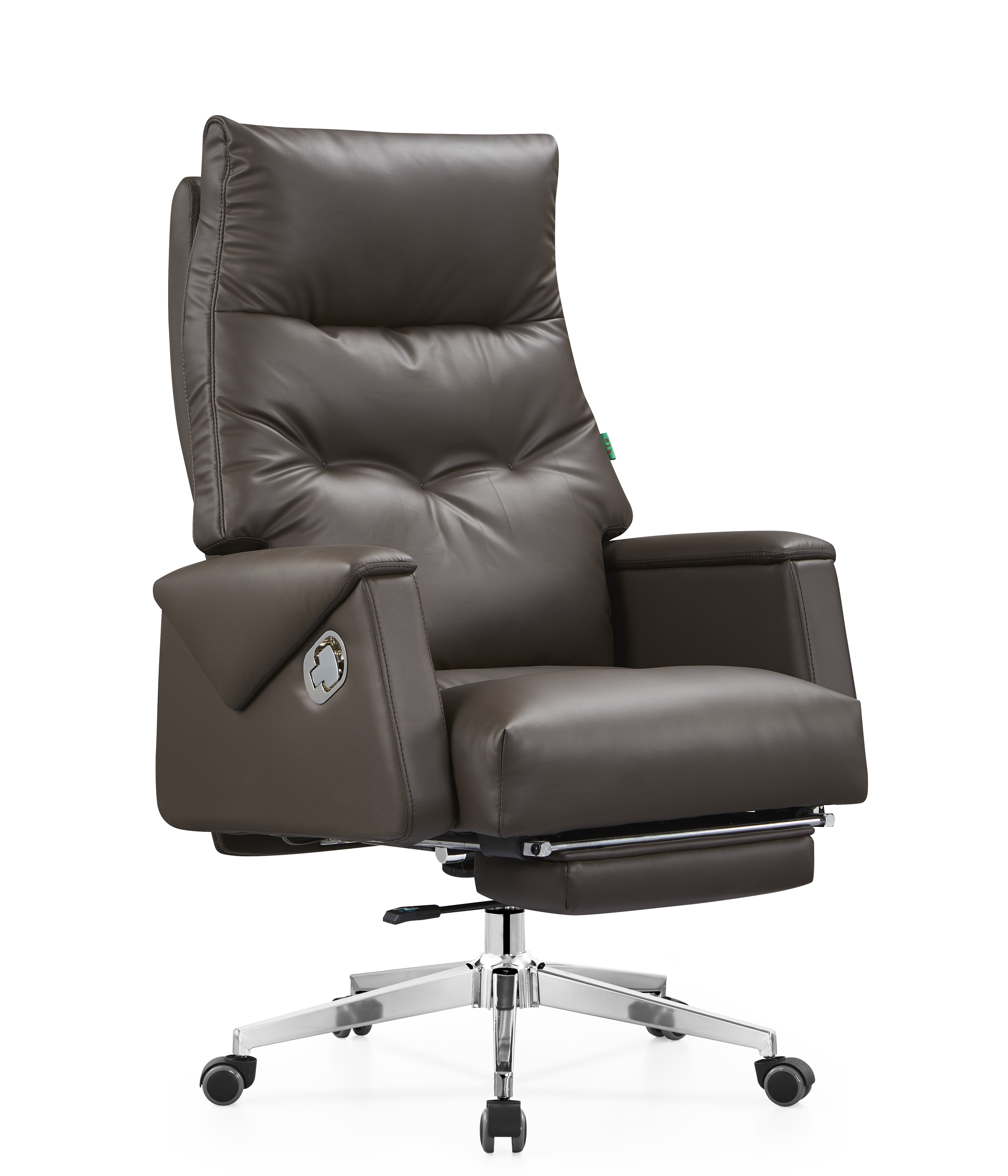 Luxury Hign End Real Leather Reclining Sleeping Office Chair with Foot Rest