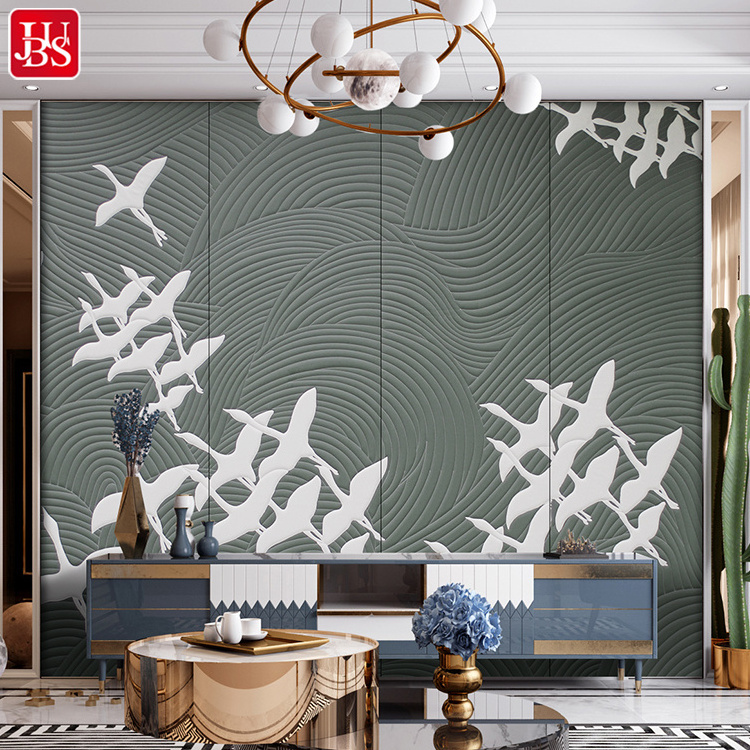 Chinese antique design wallpaper paper Hotel home decoration 3d brick foam wallpaper