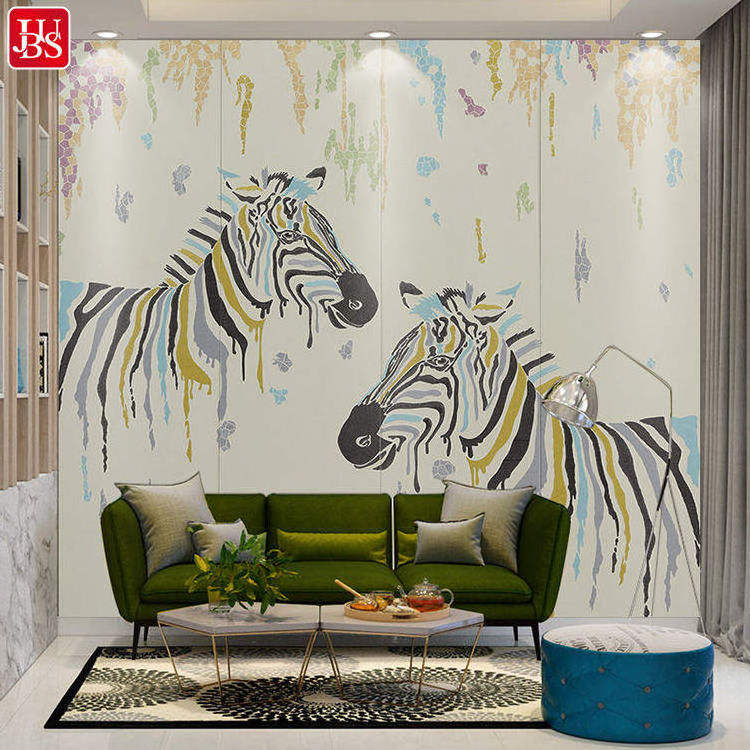 2024 New Minimalist style Zebra pattern wallpaper design mural wallpaper 3d wallpaper