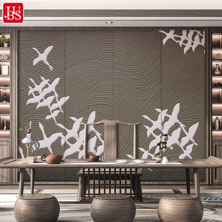 Chinese antique design wallpaper paper Hotel home decoration 3d brick foam wallpaper