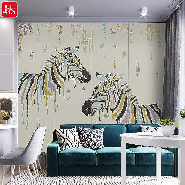 2024 New Minimalist style Zebra pattern wallpaper design mural wallpaper 3d wallpaper