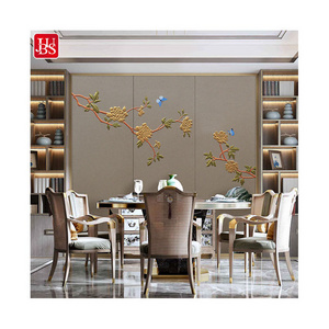 Custom 3D Flower bud pattern leaf living room den dining room background mural wallpaper