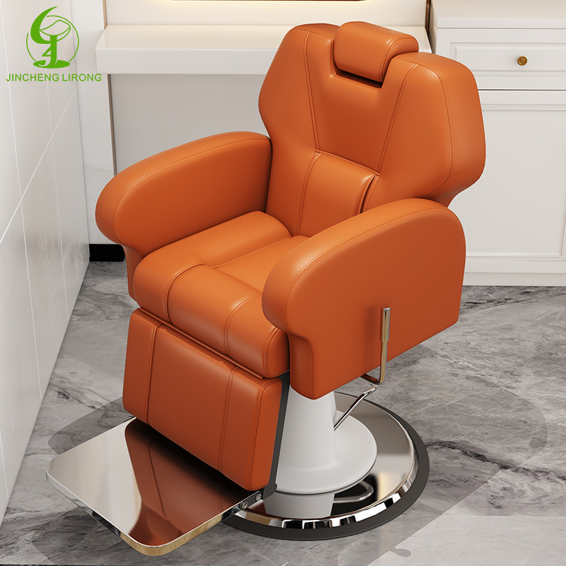 JINCHENG Vintage Furniture Beauty Barber Styling Hair Salon Chair Salon Heavy Duty Hydraulic Hot Sale Stainless Steel Fashion