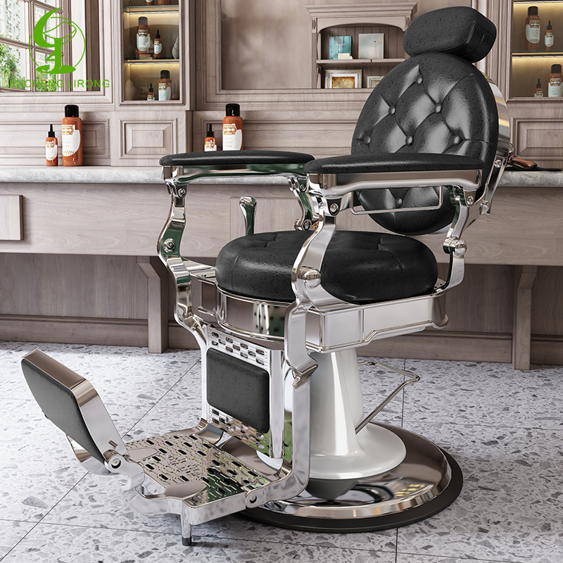 JINCHENG Hydraulic Barber Chair Men Barber Chair Salon Barber Furniture Chair Supplier Factory Custom Vintage Modern 1 Set