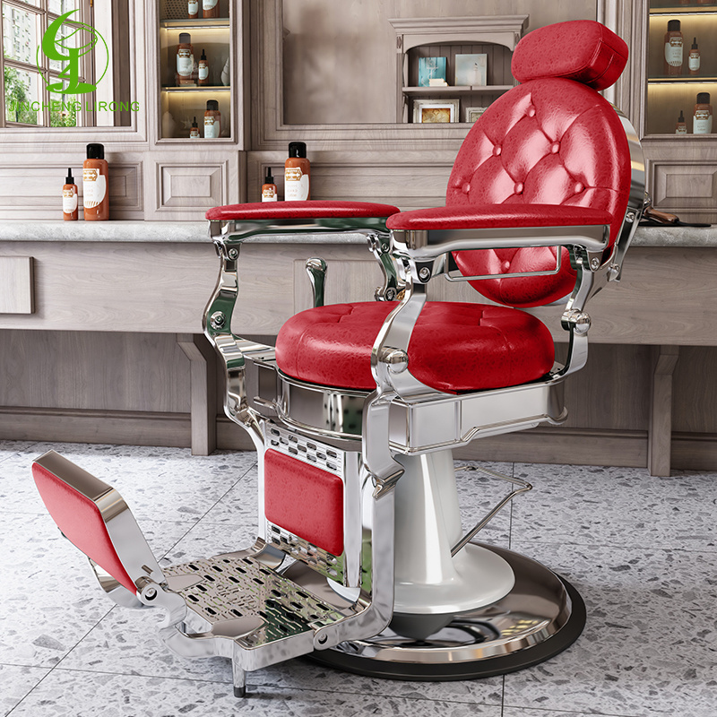 JINCHENG Hydraulic Barber Chair Men Barber Chair Salon Barber Furniture Chair Supplier Factory Custom Vintage Modern 1 Set