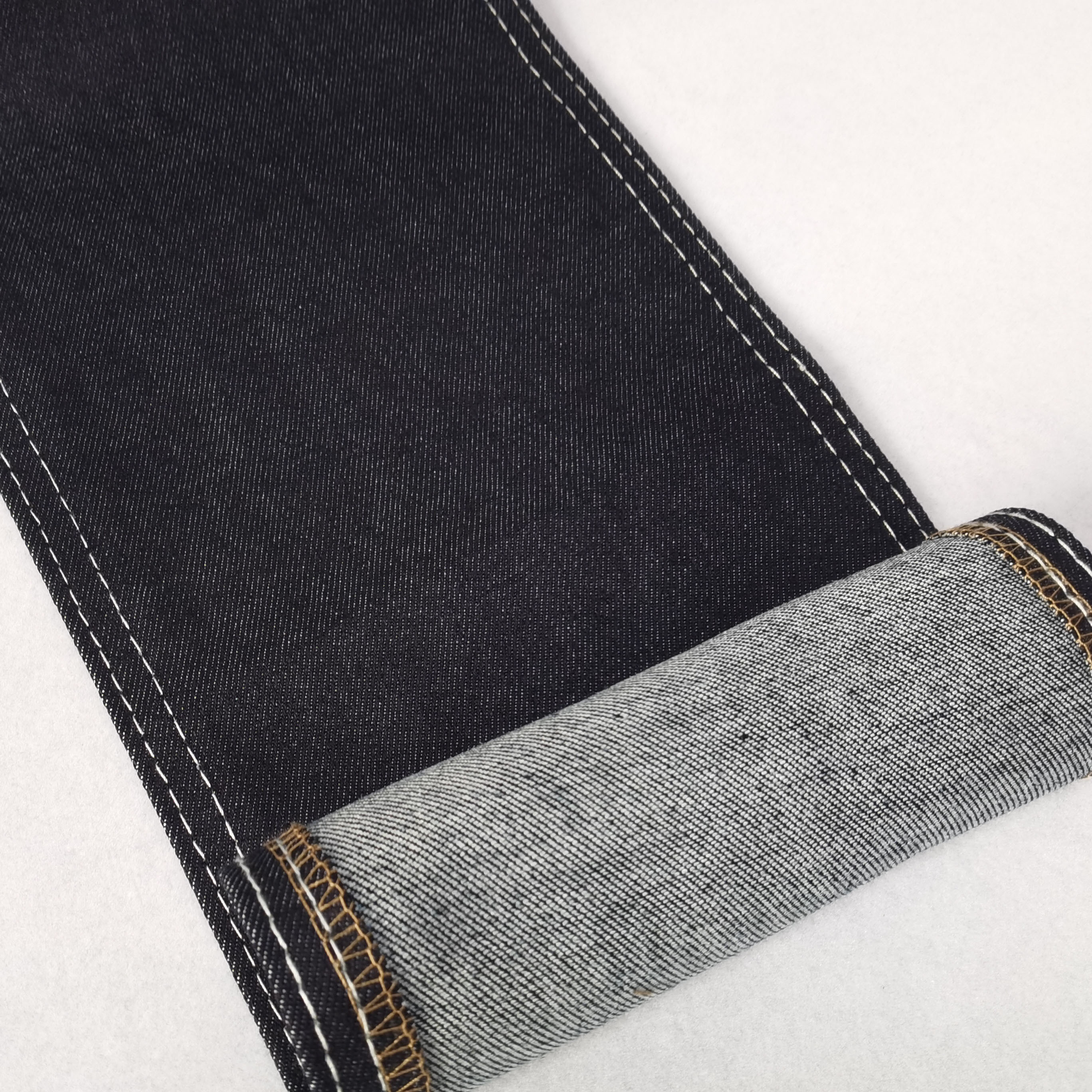 New Arrival Stock Lot 10.7Oz dark blue Denim Wholesale polyester cotton Denim Fabric