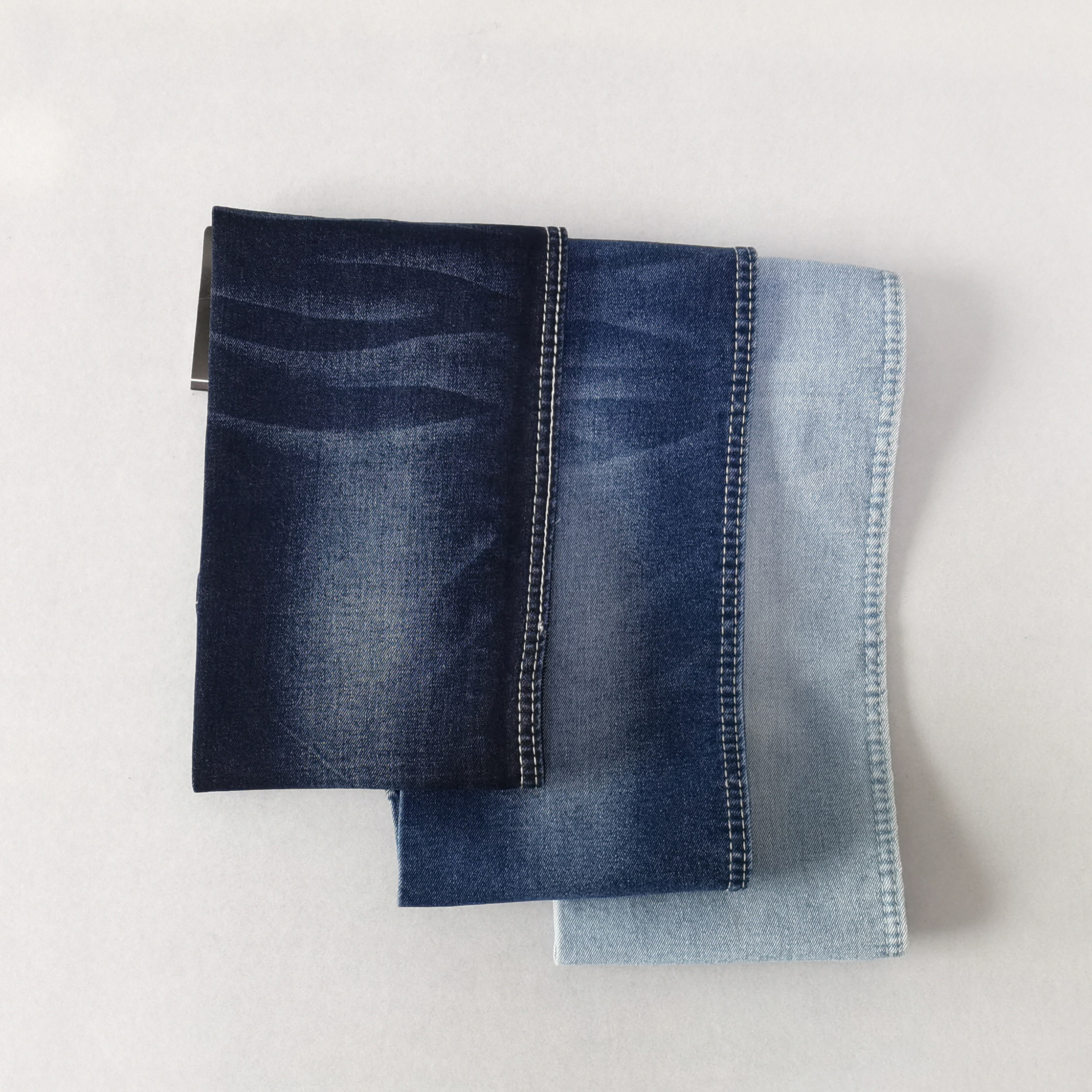 New Arrival Stock Lot 10.7Oz dark blue Denim Wholesale polyester cotton Denim Fabric