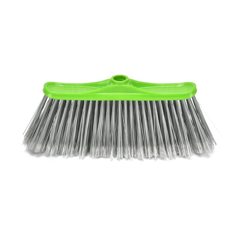 Long Plastic Handle Street Cleaning Broom Home Use PVC Plastic Broom Stick with PP Broom Head