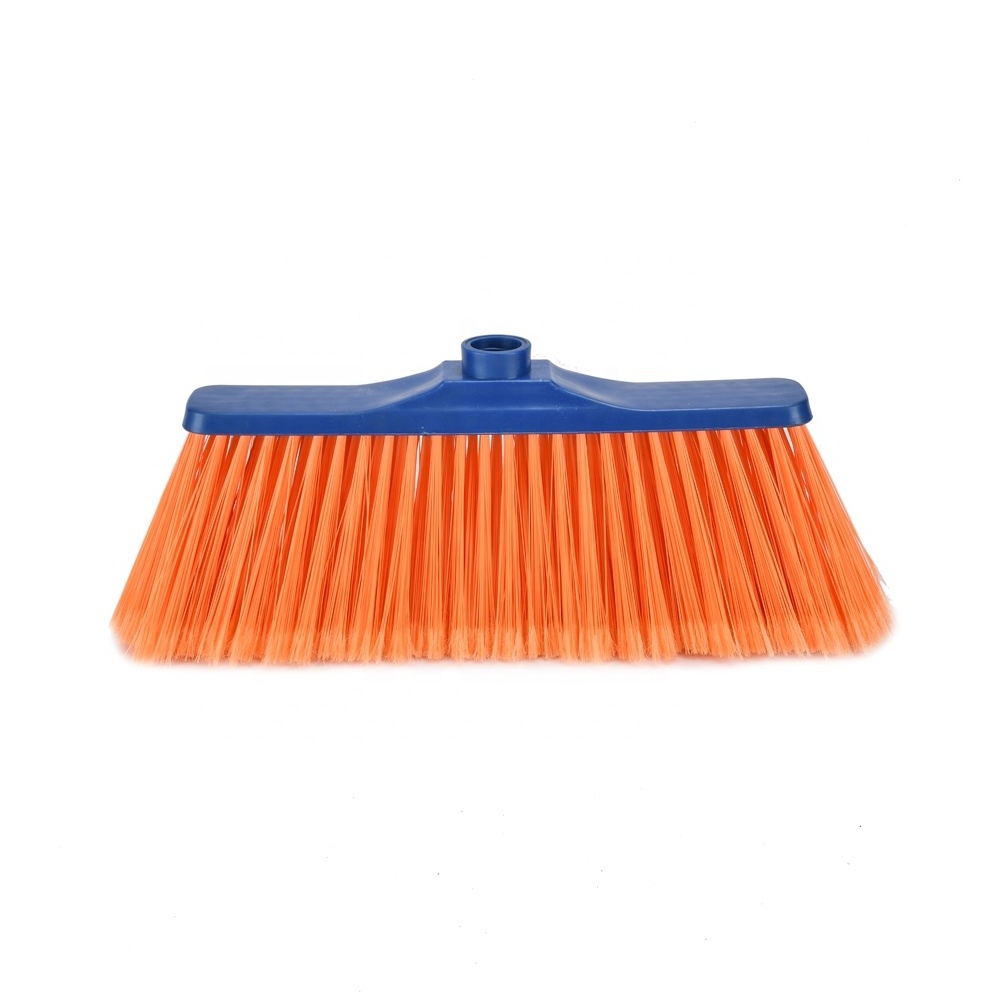 Long Plastic Handle Street Cleaning Broom Home Use PVC Plastic Broom Stick with PP Broom Head