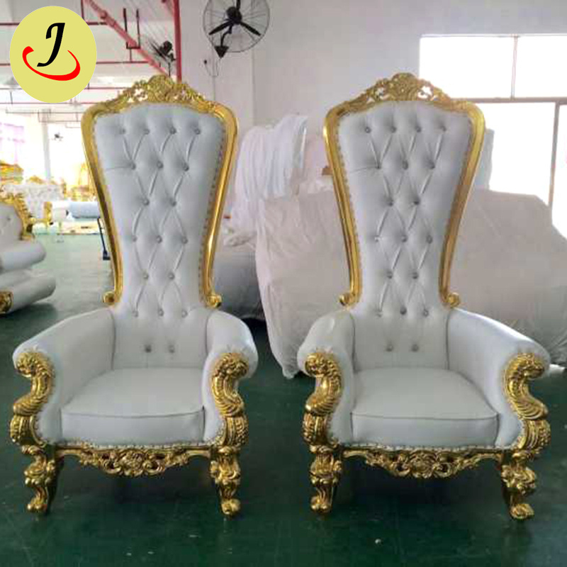 Modern Design Wedding Gold Royal King Throne Chair For Queen Wholesale