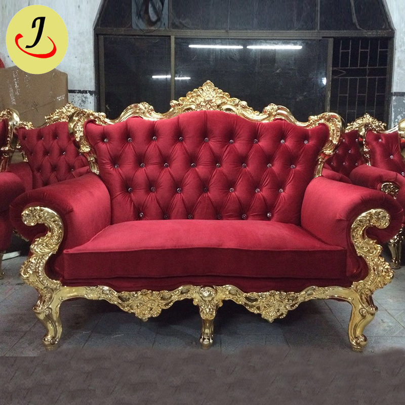 Furniture Luxury French Romantic Style Couch Top Quality Living Room Sofa