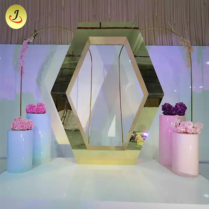 PVC heart shaped arch white 3d LED backdrop light wedding event props stage hiring