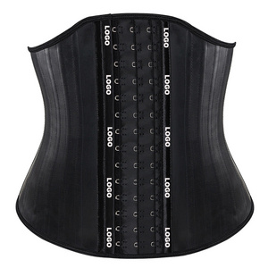 curve 25 Rods waist Corsets En Latex Lingerie Fitness Waist trainer Steel Bone Corset fajas colombian pirvate label