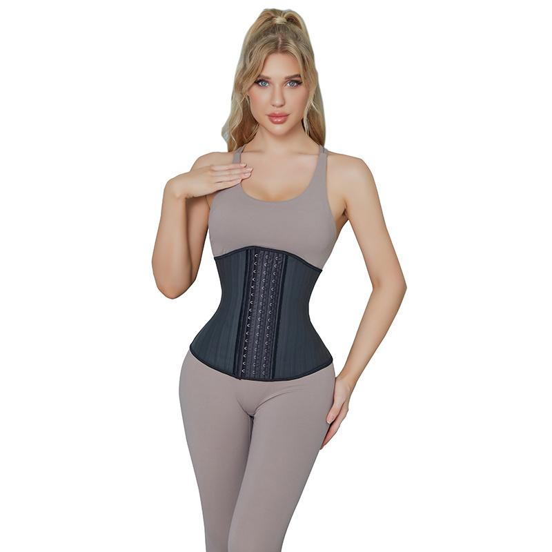 curve 25 Rods waist Corsets En Latex Lingerie Fitness Waist trainer Steel Bone Corset fajas colombian pirvate label